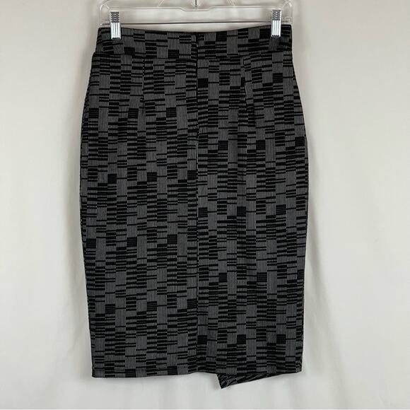 Anthropologie Maeve Black Gray Office To Date Night Pencil Skirt NWOT Size XS - Picture 4 of 13
